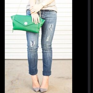 Rock & Republic NWT sequin Skinny Berlin distressed 2